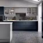 Elland Handleless Shaker- Matt Indigo Blue & Bella Matt Dust Grey