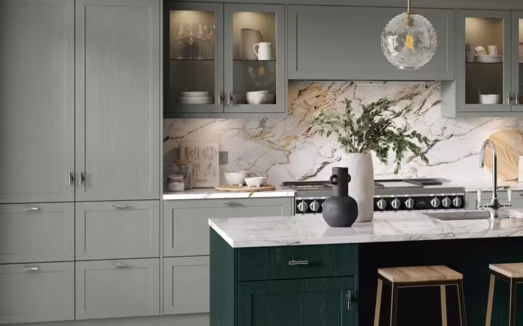 Recent Projects | The January Sale Event Oakham-Paint-Flow-Matt-Sage-Green-and-Matt-Fir-Green-Kitchen