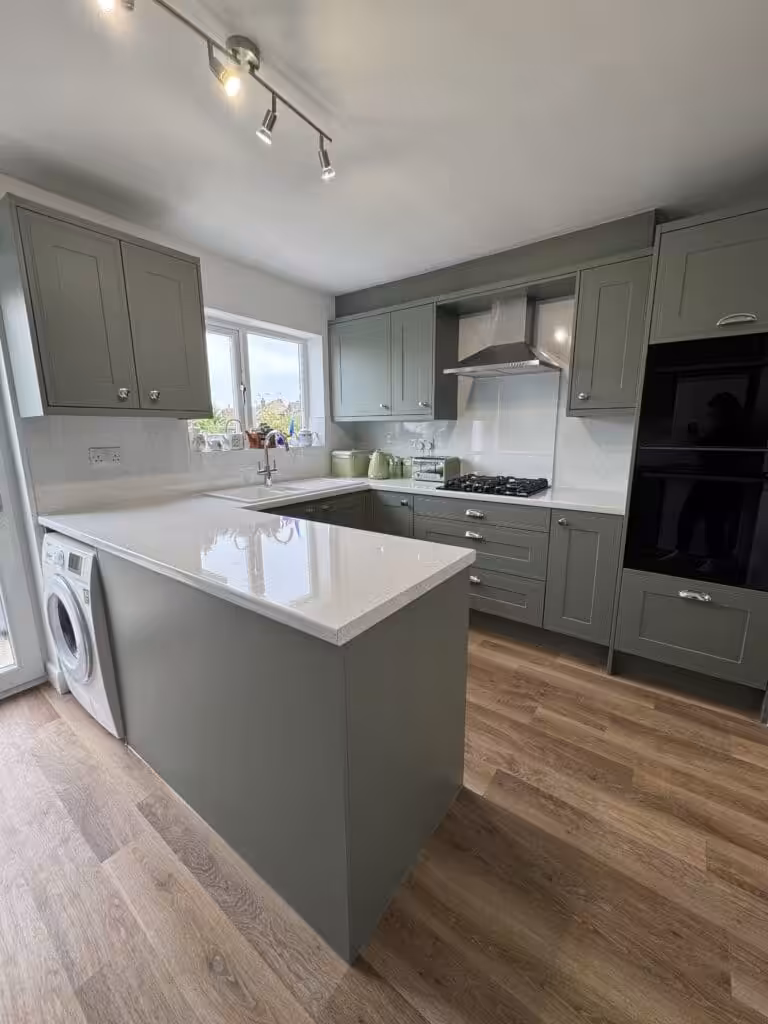 Recent Projects | Transforming a Tired Kitchen into a Modern Sage Green Fitted Kitchen Recent Projects | Transforming a Tired Kitchen into a Modern Sage Green Fitted Kitchen