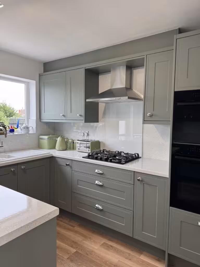 Recent Projects | Transforming a Tired Kitchen into a Modern Sage Green Fitted Kitchen Recent Projects | Transforming a Tired Kitchen into a Modern Sage Green Fitted Kitchen