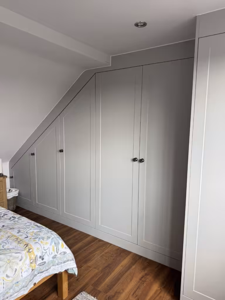 Recent Projects | Angled Fitted Wardrobes in Redditch – Designed & Installed by Tefore