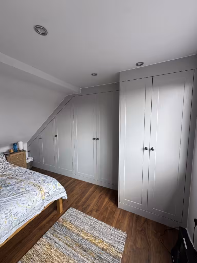 Recent Projects | Angled Fitted Wardrobes in Redditch – Designed & Installed by Tefore