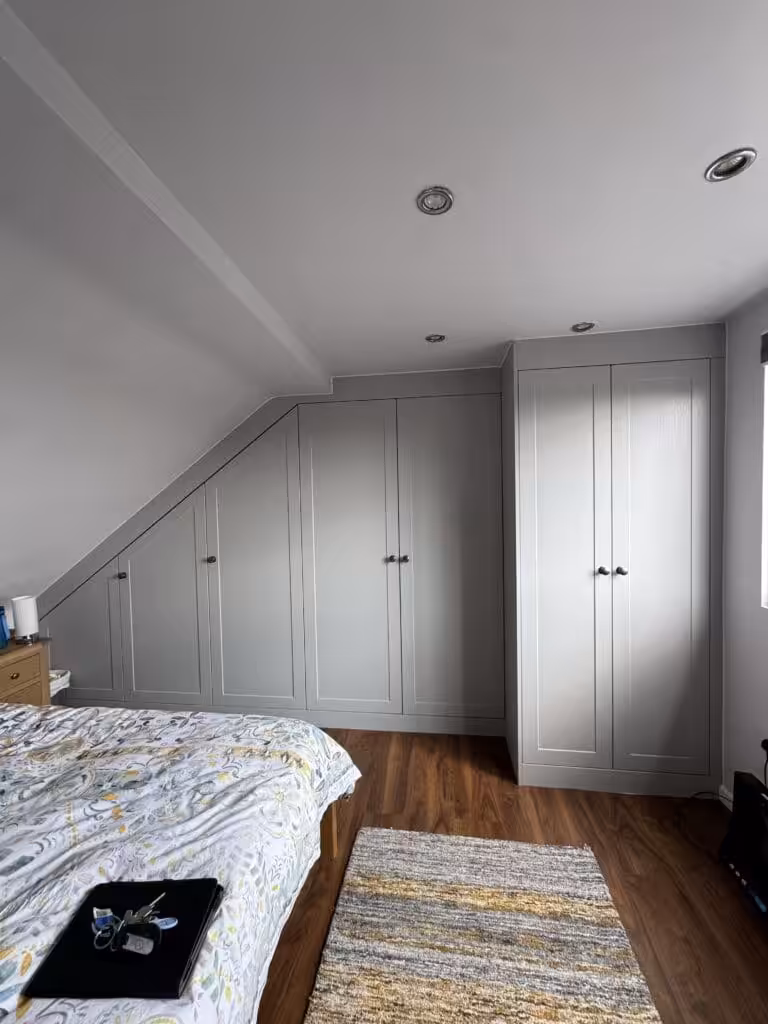 Recent Projects | Angled Fitted Wardrobes in Redditch – Designed & Installed by Tefore