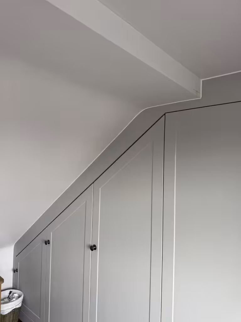 Recent Projects | Angled Fitted Wardrobes in Redditch – Designed & Installed by Tefore