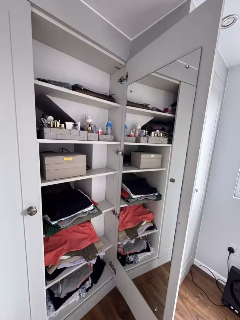 Recent Projects | Angled Fitted Wardrobes in Redditch – Designed & Installed by Tefore